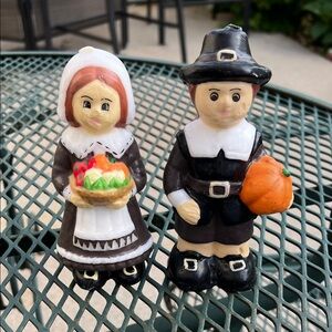 Pilgrim Candle Set with Pumpkin and Basket